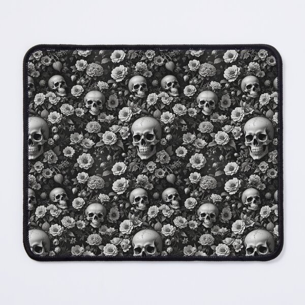 Item preview, Beautiful goth skull and flower pattern  designed and sold by Thevengefulone.