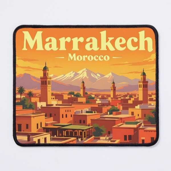 Artikelvorschau, Marrakesch, Marokko: Reiseplakat im Vintage-Stil entworfen und verkauft von LSVart.