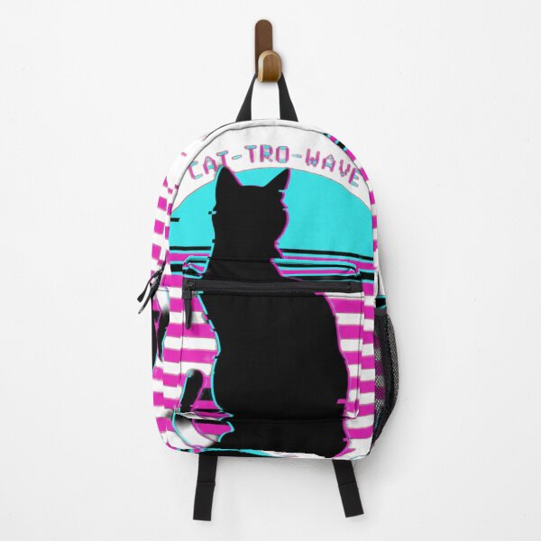Item preview, CAT-TRO-WAVE: Cyber Cats and Neon Sunset designed and sold by JanRizz.