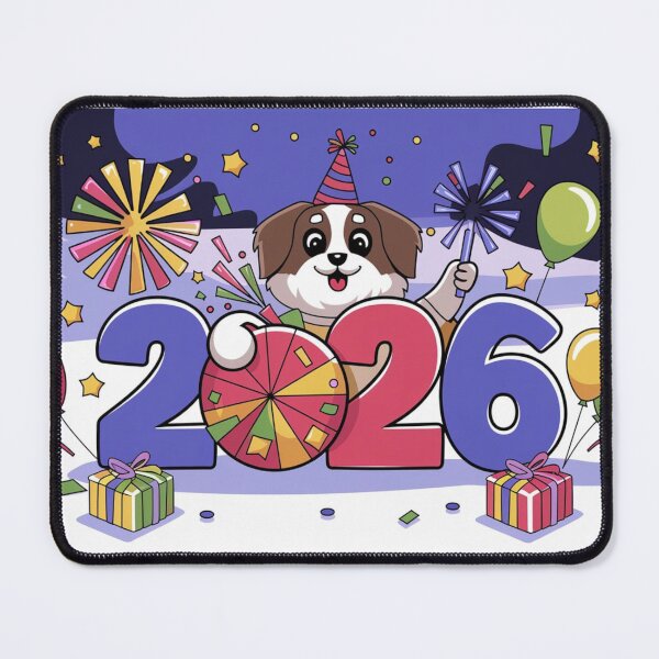Item preview, New Year Party with St Bernard 2026 designed and sold by NeatThingLover.