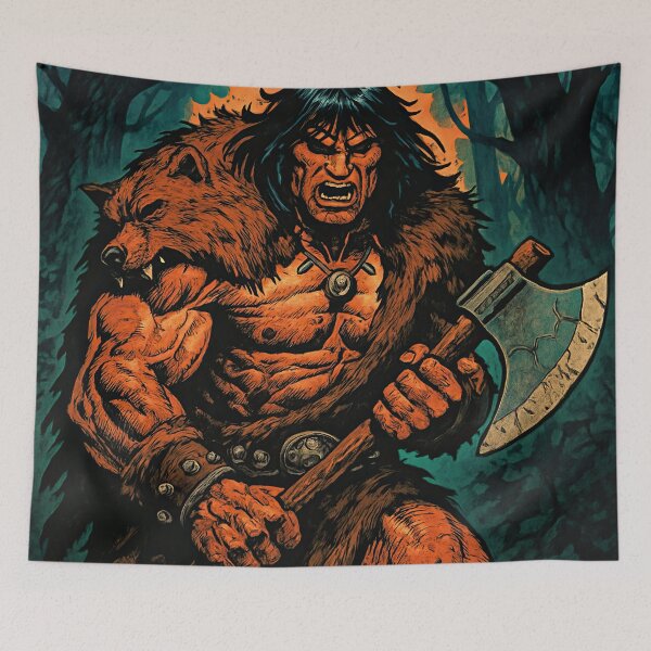 Item preview, Barbarian | Comics style - Cartoon designed and sold by ComicsFactory.