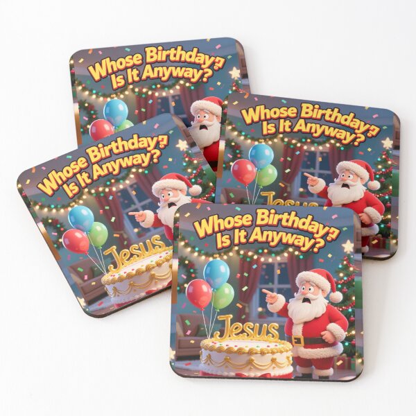 Item preview, Whose Birthday Is It Anyway – Santa Jesus Cake Christmas Humor designed and sold by PunchDrop.