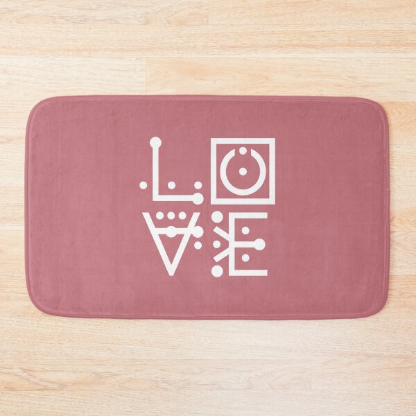 Item preview, LOVE Geometric Dot Design with Abstract Typography on Pink Background designed and sold by SplashTastic.