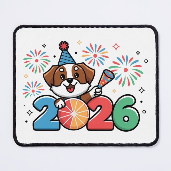 Item preview, Party St Bernard Welcomes 2026 designed and sold by NeatThingLover.