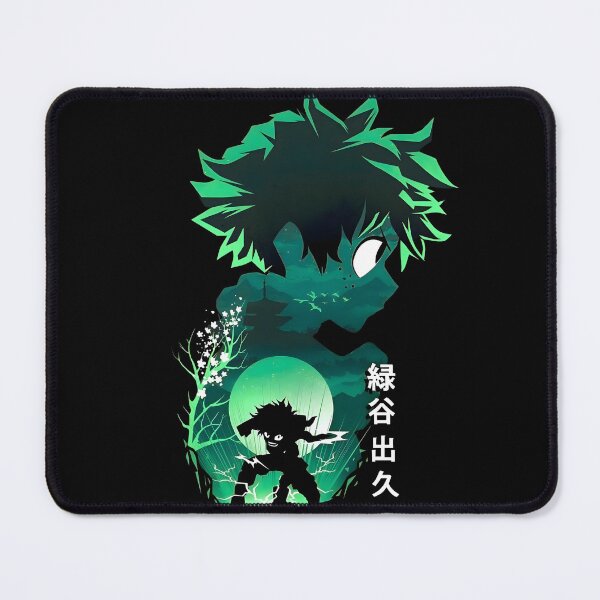 Item preview, Anime boy hero in green costume with determined face art designed and sold by HcReelnaClip.