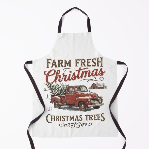 Item preview, Farm Fresh Christmas Trees - Vintage Red Truck Rustic Art designed and sold by TobaGallery868.