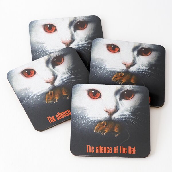 Item preview, Horror Cat and Rat – Silent Gaze Poster Style designed and sold by Cat Quotes.