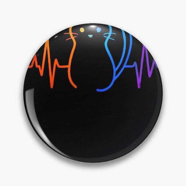 Item preview, Cute Colorful Cat Heartbeat Ekg designed and sold by TyrelKoch.