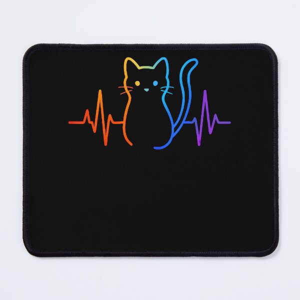 Item preview, Cute Colorful Cat Heartbeat Ekg designed and sold by TyrelKoch.