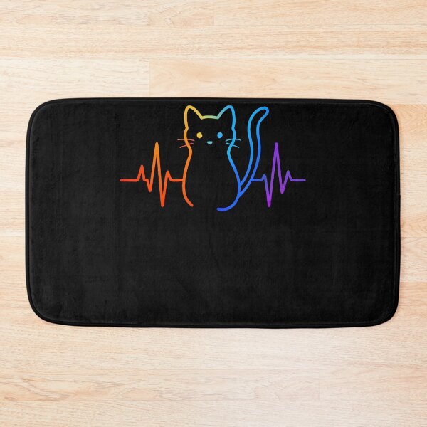 Item preview, Cute Colorful Cat Heartbeat Ekg designed and sold by TyrelKoch.