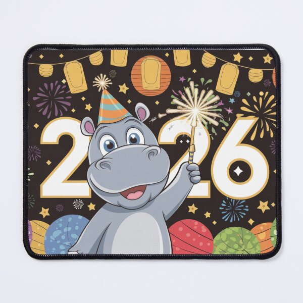 Item preview, Hippo's New Year Bash 2026 designed and sold by NeatThingLover.