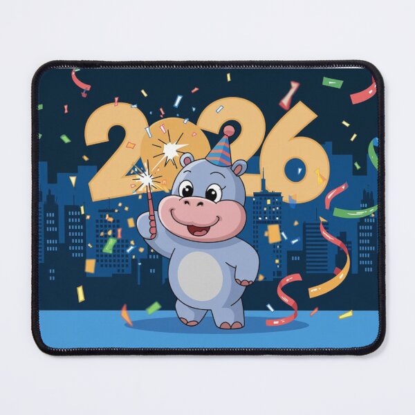 Item preview, Hippo's New Year Party 2026 designed and sold by NeatThingLover.