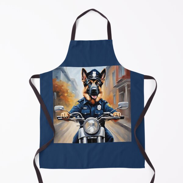 Item preview, German Shepherd Police Dog Riding Motorcycle | K9 Highway Patrol Pun designed and sold by Kmcantley.