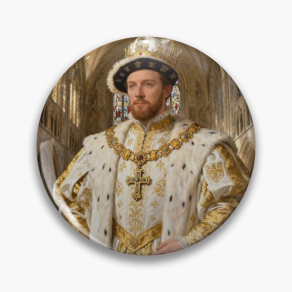 Item preview,  Portrait of King Henry VIII of England Medieval style painting art designed and sold by Vintage Designs +.