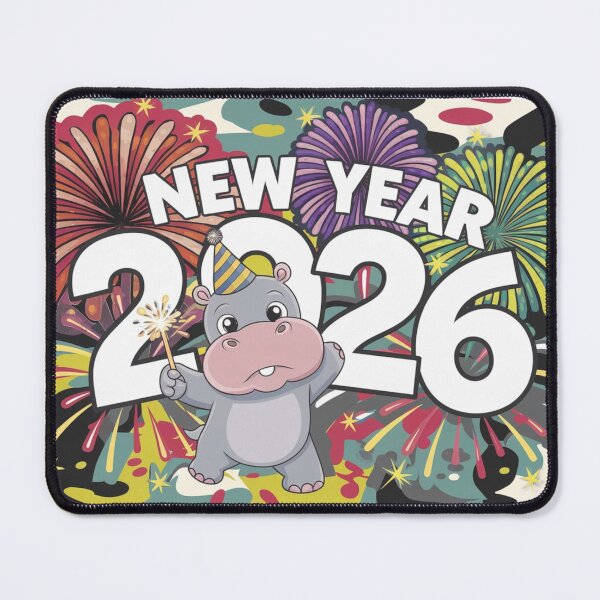Item preview, Celebration Hippo Welcomes 2026 designed and sold by NeatThingLover.