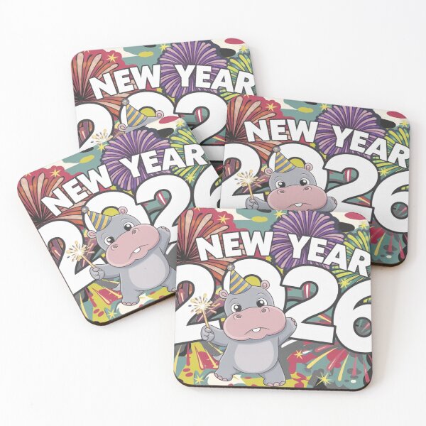 Item preview, Celebration Hippo Welcomes 2026 designed and sold by NeatThingLover.