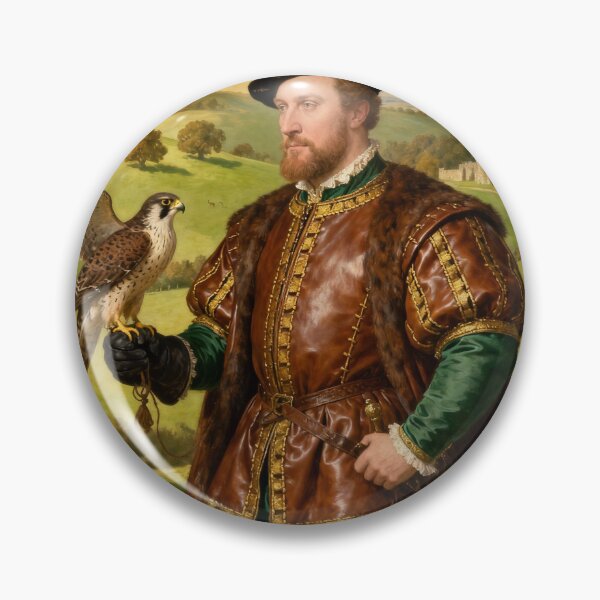 Item preview, Portrait of King Henry VIII of England Medieval style painting art designed and sold by Vintage Designs +.