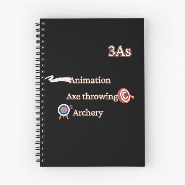 Item preview, 3As I enjoy - Animation, Axe throwing and archery designed and sold by serenebookworm.