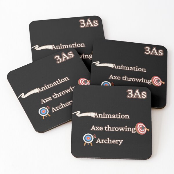 Item preview, 3As I enjoy - Animation, Axe throwing and archery designed and sold by serenebookworm.