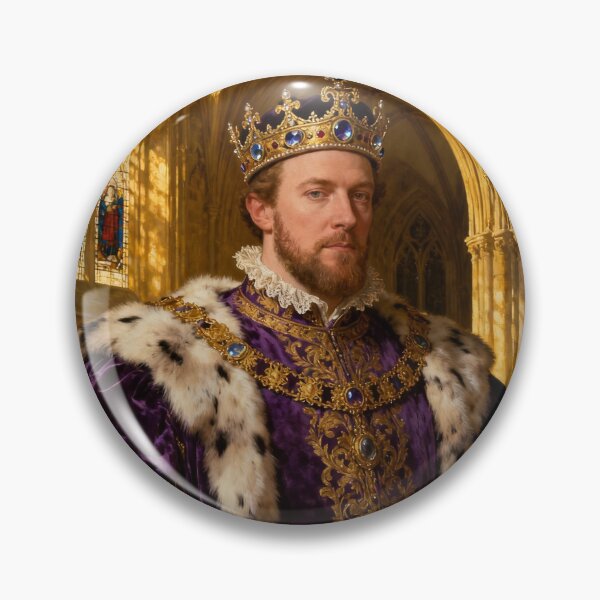 Item preview, Portrait of King Henry VIII of England Medieval style painting art designed and sold by Vintage Designs +.