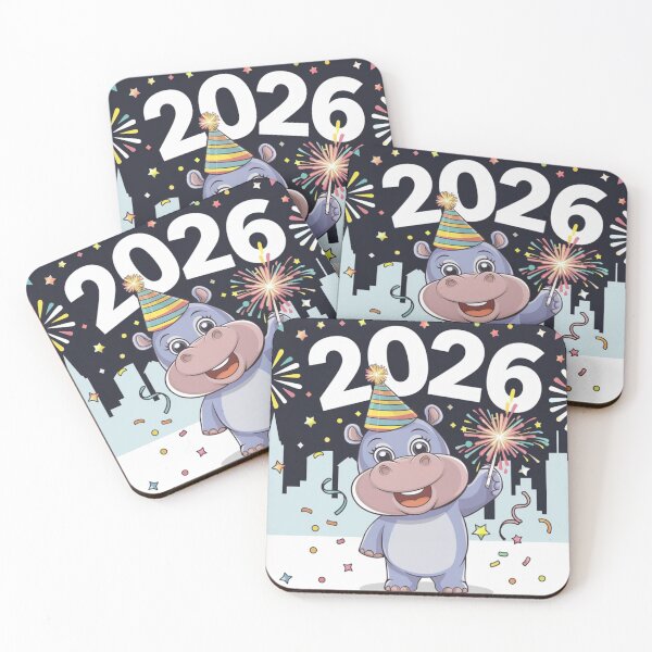 Item preview, Hippo's New Year Celebration 2026 designed and sold by NeatThingLover.
