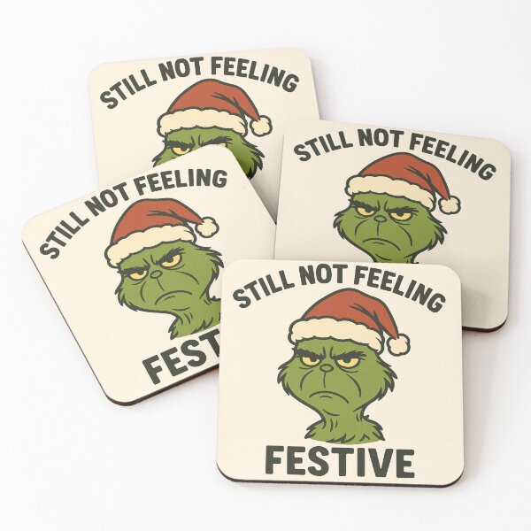 Item preview, Still Not Feeling Festive – Funny Christmas Grinch Meme designed and sold by kimkosovo.