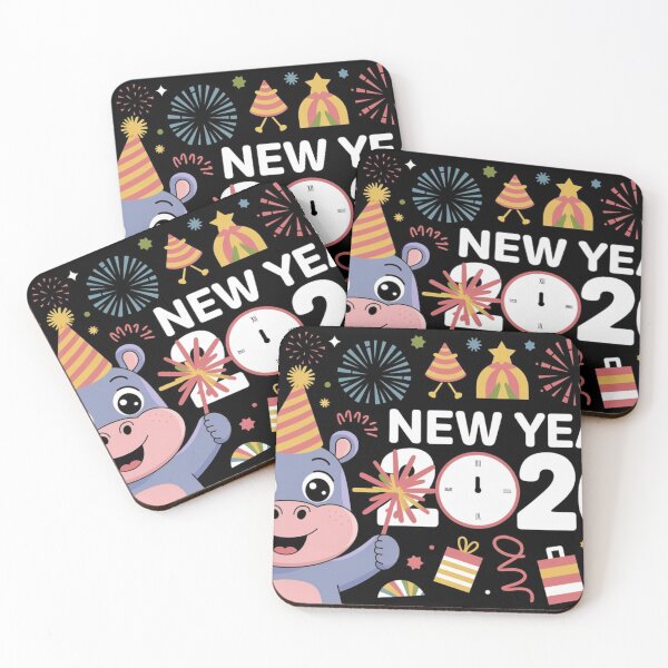 Item preview, Hippo New Year Fiesta 2026 designed and sold by NeatThingLover.