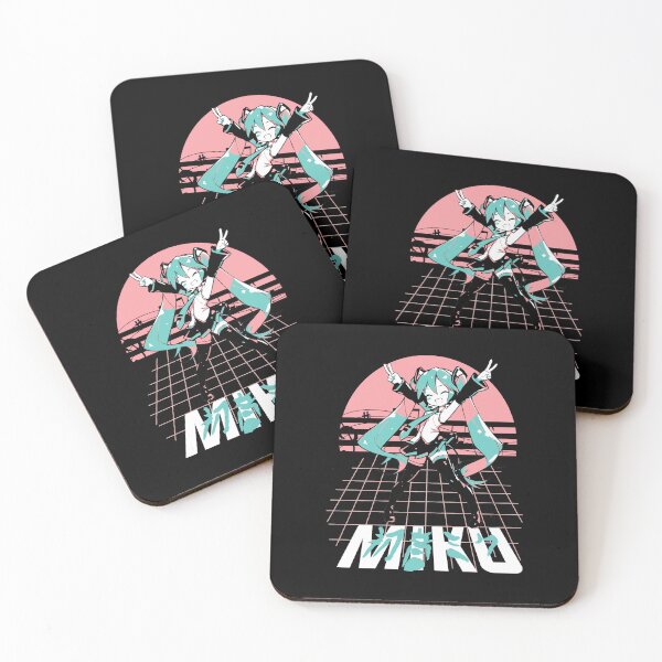 Item preview, Retro Sunset Background Featuring Hatsune Miku Pose designed and sold by thedgareky.