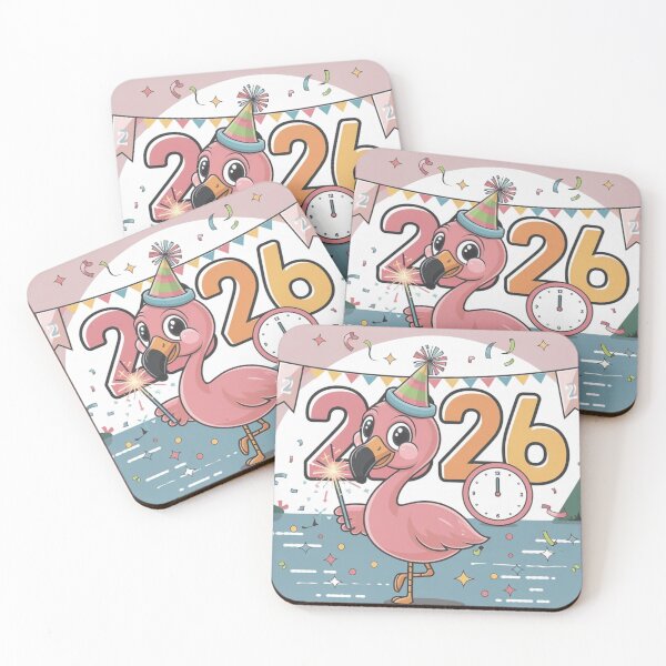 Item preview, Flamingo's New Year Bash 2026 designed and sold by NeatThingLover.
