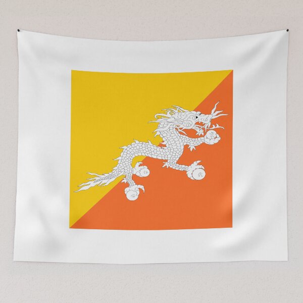Item preview, Bhutan National Flag Bold Design designed and sold by NTGUILTY.