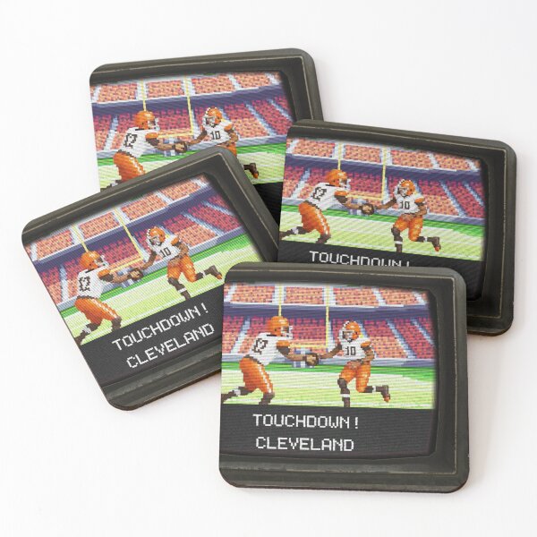 Item preview, Shedeur Sanders Quinshon Judkins Cleveland Browns Retro Game Style Tecmo designed and sold by CLand1Nation.