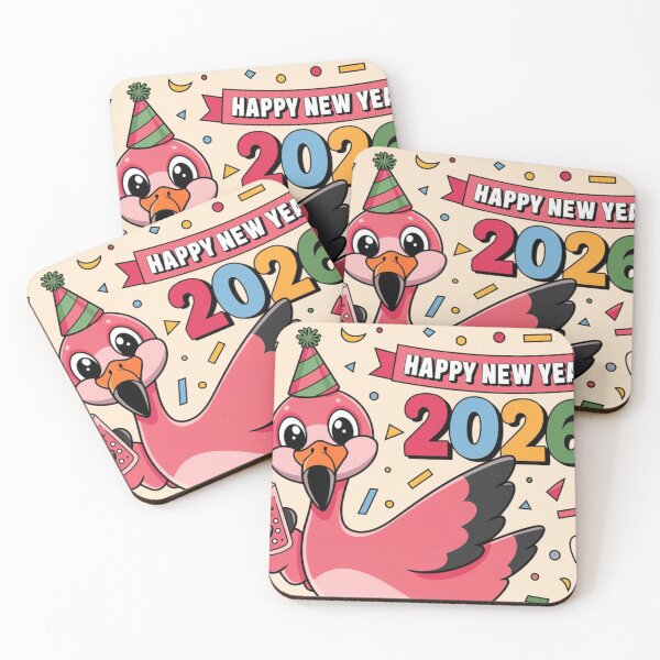 Item preview, New Year Flamingo Celebration 2026 designed and sold by NeatThingLover.