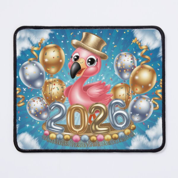 Item preview, Flamingo's Festive New Year 2026 designed and sold by NeatThingLover.