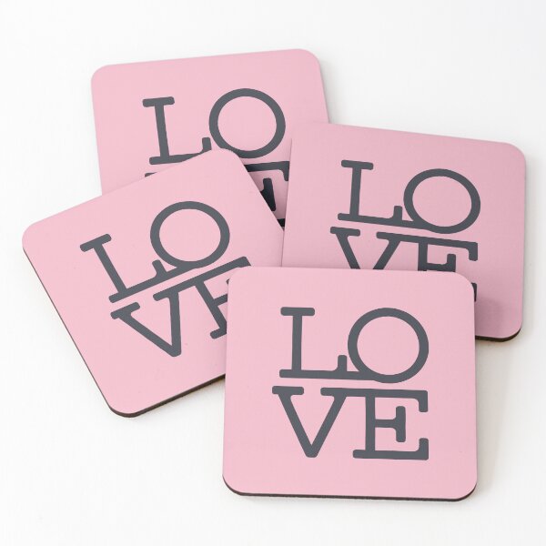Item preview, LOVE Typography Design with Artistic Layout and Pink Background designed and sold by SplashTastic.