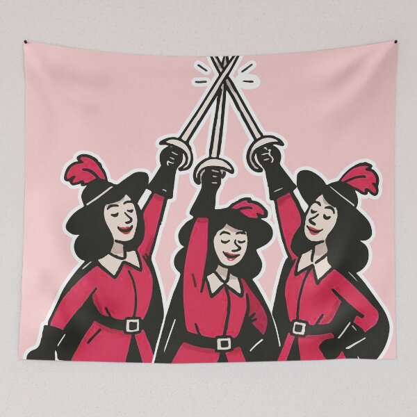 Item preview, The three musketeers all for one girls designed and sold by CamaleonDesigns.