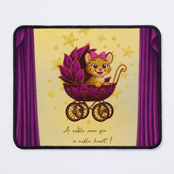 Item preview, "Fantasy Baby Carriage • Golden Lotus & Leopard" designed and sold by SeseDesign.
