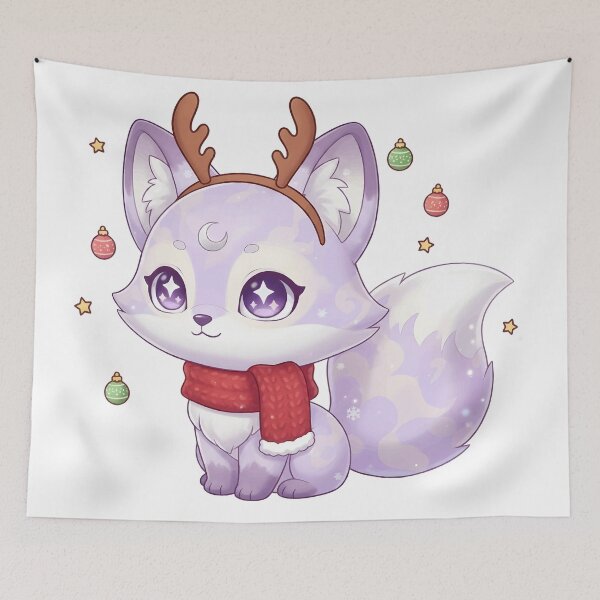Item preview, Luna The Dreamy Fox With Antlers designed and sold by ClubofStitches.