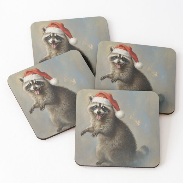 Item preview, Christmas Raccoon designed and sold by MultiTrinkets.