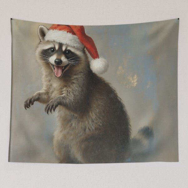 Item preview, Christmas Raccoon designed and sold by MultiTrinkets.