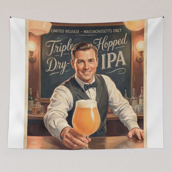 Item preview, Limited Release Massachusetts Triple Dry-Hopped IPA Poster designed and sold by Cozy-Old-Pub.