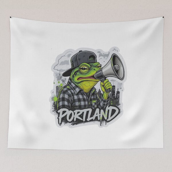 Item preview, Portland Activist Frogs - Streetwear Vector Design designed and sold by w66aboo.