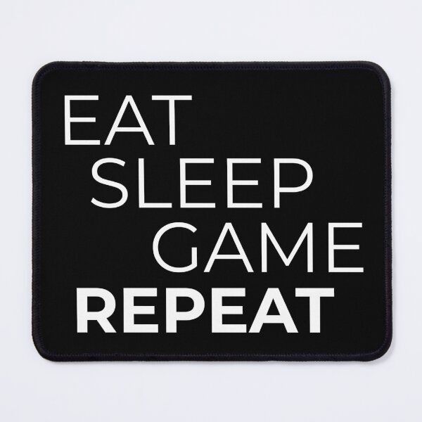 Item preview, Eat Sleep Game Repeat Minimalist Typography Gamer Quote Design designed and sold by Bawek85Designs.