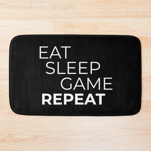 Item preview, Eat Sleep Game Repeat Minimalist Typography Gamer Quote Design designed and sold by Bawek85Designs.