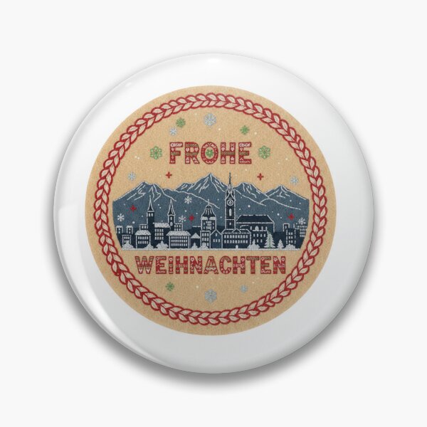 Item preview, Zurich Frohe Weihnachten Swiss Hand-Embroidered Felt Patch designed and sold by Imaginarium of Chaos falcon88 .