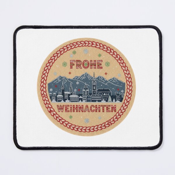Item preview, Zurich Frohe Weihnachten Swiss Hand-Embroidered Felt Patch designed and sold by Imaginarium of Chaos falcon88 .