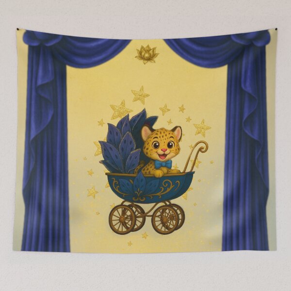 Item preview, Fantasy Baby Carriage • Golden Lotus & Leopard designed and sold by SeseDesign.