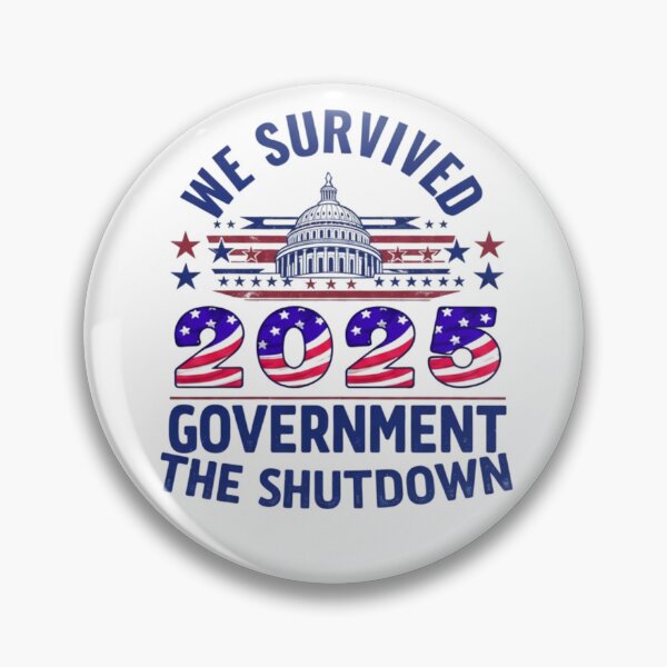 Item preview, I Survived the 2025 Government Shutdown – Vintage Political Humor  designed and sold by Valascanza.