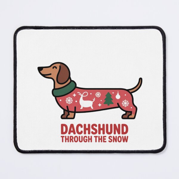 Item preview, Christmas Dachshund Reindeer – Funny Sausage Dog designed and sold by KrissGraphShop.