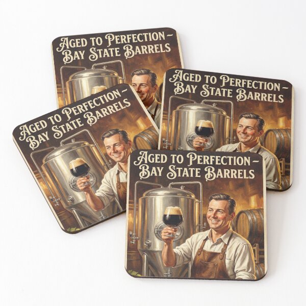 Item preview, Aged to Perfection Bay State Barrel Stout Poster designed and sold by Cozy-Old-Pub.