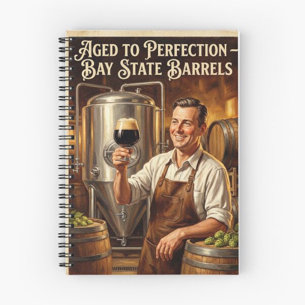 Item preview, Aged to Perfection Bay State Barrel Stout Poster designed and sold by Cozy-Old-Pub.